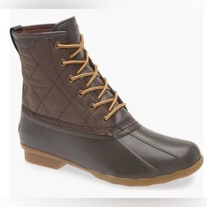 Sperry Men’s Top-Sider Saltwater Nylon Brown Duck Boots Sz 12 NWOB